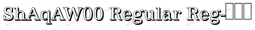 ShAqAW00 Regular Reg字体转换